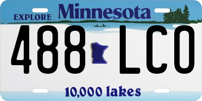 MN license plate 488LCO
