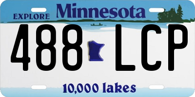 MN license plate 488LCP