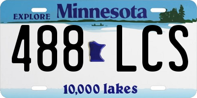 MN license plate 488LCS