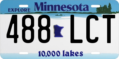 MN license plate 488LCT
