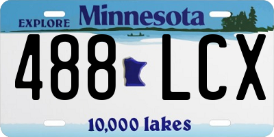MN license plate 488LCX