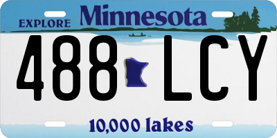 MN license plate 488LCY