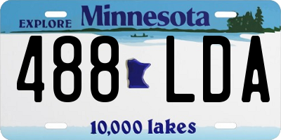 MN license plate 488LDA