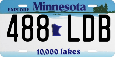 MN license plate 488LDB