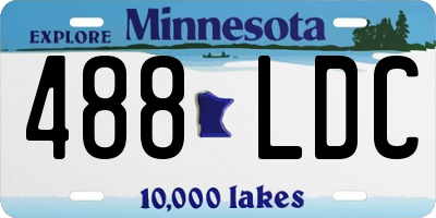 MN license plate 488LDC