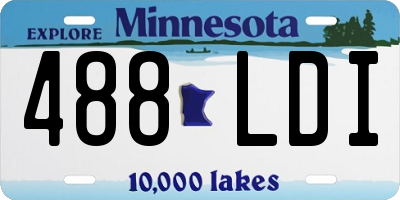 MN license plate 488LDI