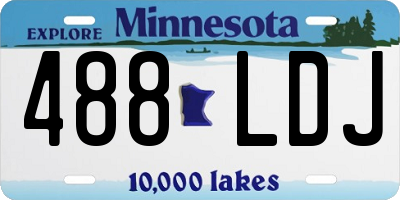 MN license plate 488LDJ