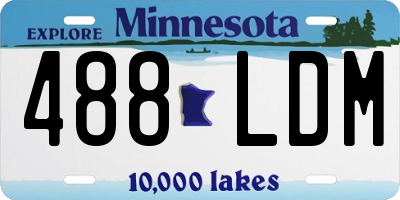 MN license plate 488LDM