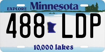 MN license plate 488LDP