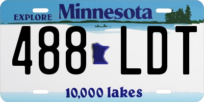 MN license plate 488LDT
