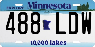 MN license plate 488LDW