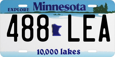 MN license plate 488LEA
