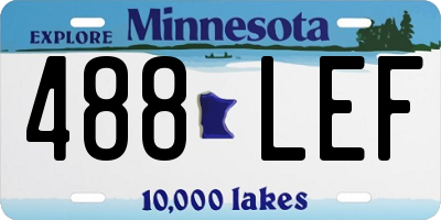 MN license plate 488LEF