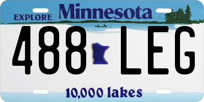 MN license plate 488LEG