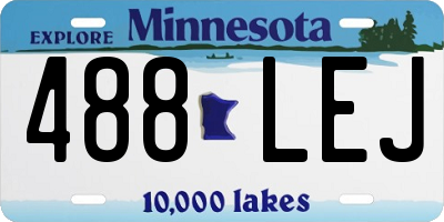 MN license plate 488LEJ