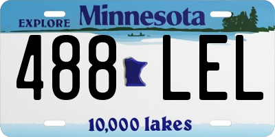 MN license plate 488LEL