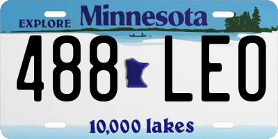 MN license plate 488LEO