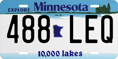 MN license plate 488LEQ