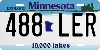 MN license plate 488LER