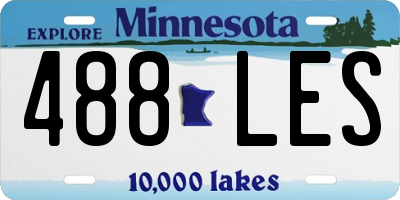 MN license plate 488LES