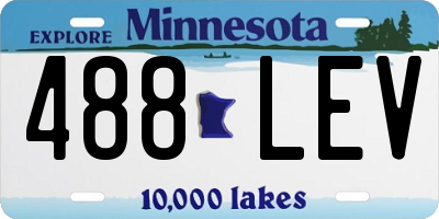 MN license plate 488LEV