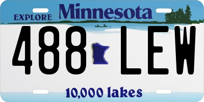 MN license plate 488LEW