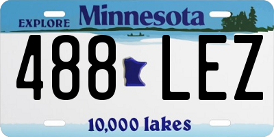 MN license plate 488LEZ