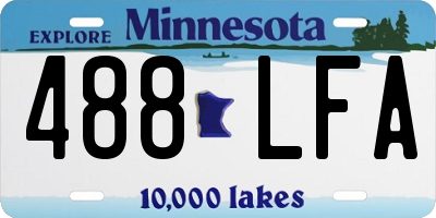 MN license plate 488LFA
