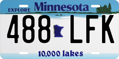 MN license plate 488LFK