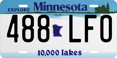 MN license plate 488LFO