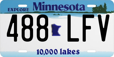 MN license plate 488LFV