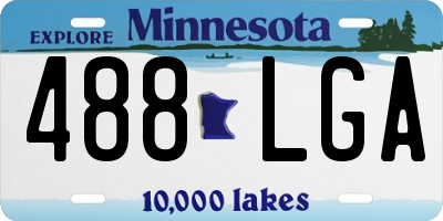 MN license plate 488LGA