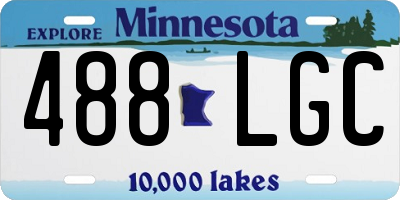 MN license plate 488LGC