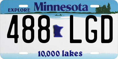 MN license plate 488LGD