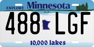 MN license plate 488LGF