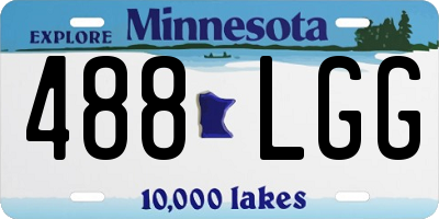 MN license plate 488LGG