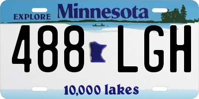 MN license plate 488LGH