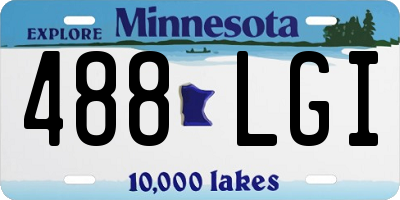 MN license plate 488LGI