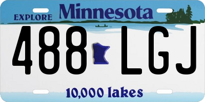 MN license plate 488LGJ