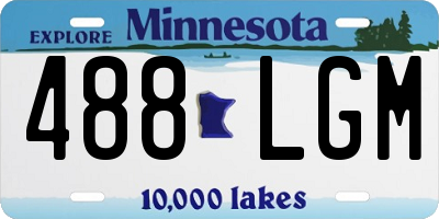 MN license plate 488LGM