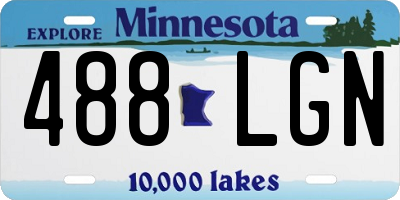 MN license plate 488LGN