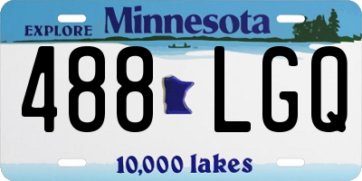 MN license plate 488LGQ