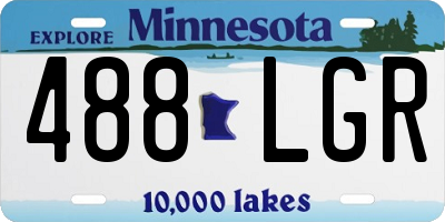 MN license plate 488LGR