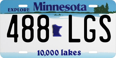 MN license plate 488LGS