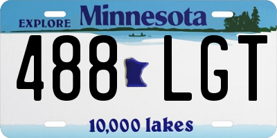 MN license plate 488LGT