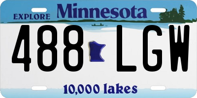 MN license plate 488LGW