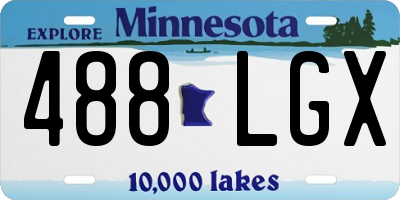 MN license plate 488LGX