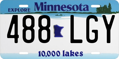 MN license plate 488LGY