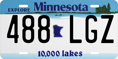 MN license plate 488LGZ