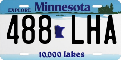MN license plate 488LHA
